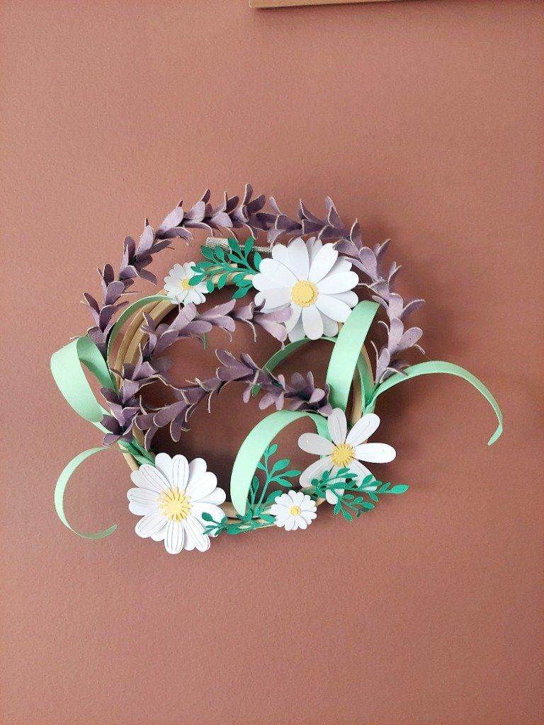 Pour le kit DIY champêtre, aider vous de colle chaude pour les fixer sur le cercle en bois.