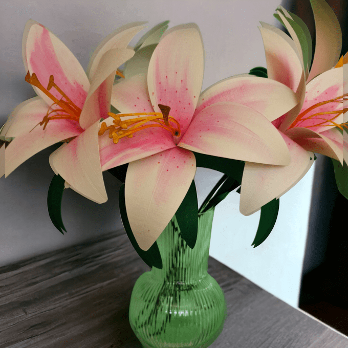 Lys en papier blanc